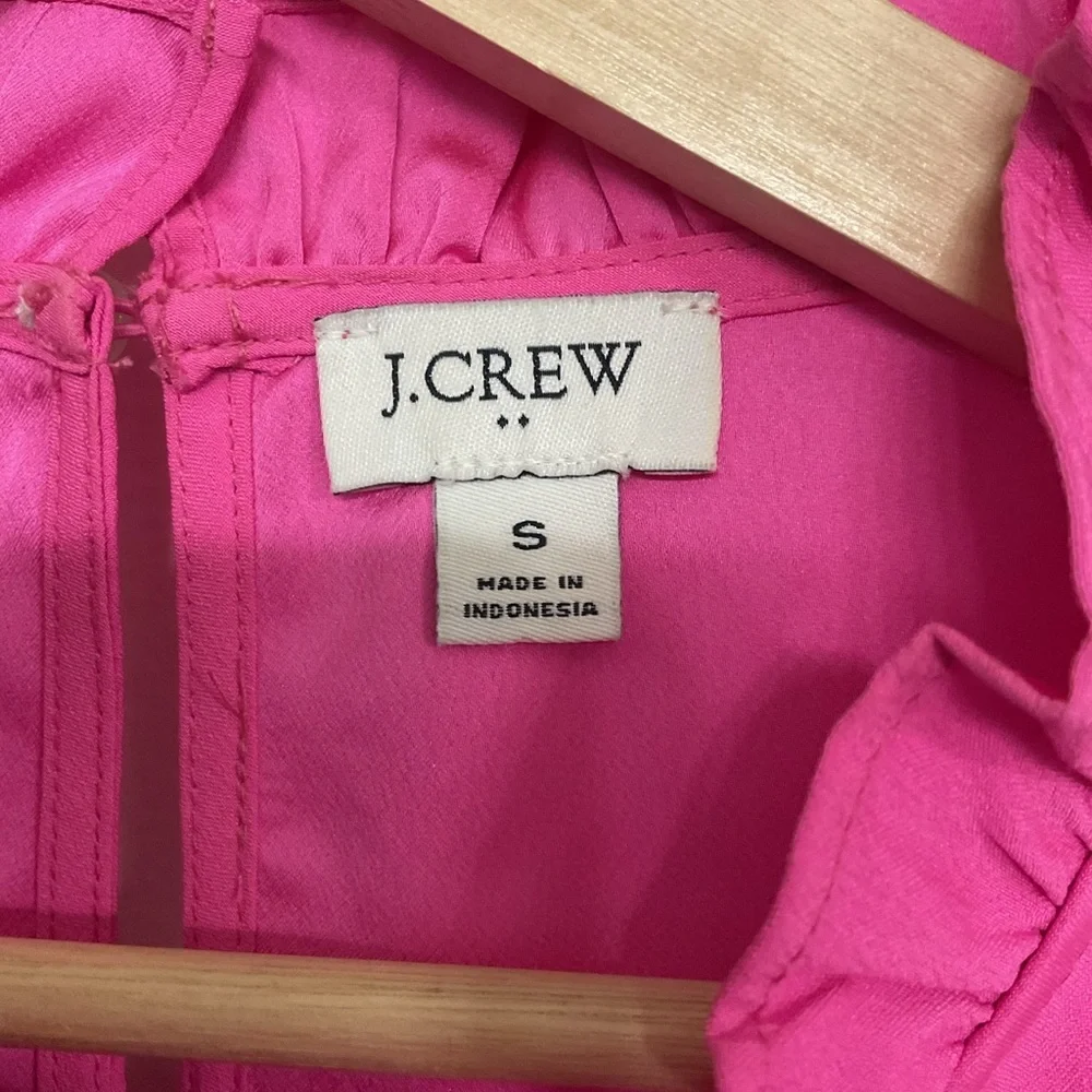 J. Crew Vibrant Pink Blouse